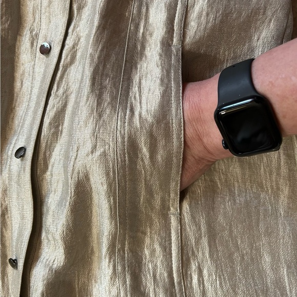 NWT WHBM Metallic Shirt Dress Sz 0 - Picture 8 of 15